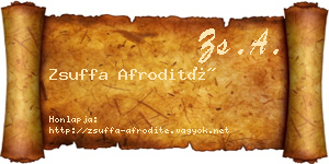 Zsuffa Afrodité névjegykártya